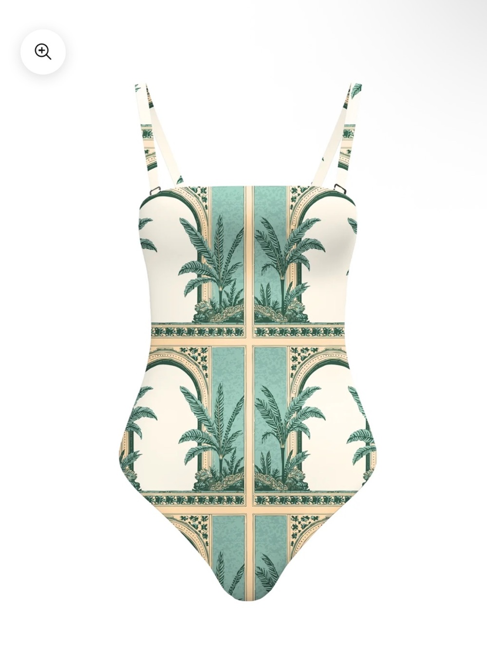 DIARRABLU Nyra Palm Print One-Piece Swimsuit in Viva Olive